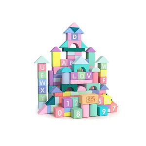 Wooden Educational games for children toy EVA Slip giant Soft Building foam blocks In Houses With Parent Building Blocks Toy