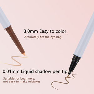 Borse per <span class=keywords><strong>occhi</strong></span> 2 in 1 a testa doppia con ombra liquida opaca evidenziatore per viso cremoso e trucco <span class=keywords><strong>contorno</strong></span> Logo personalizzato penna per evidenziatore - Product Image 3