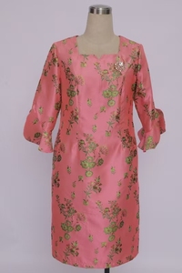Vestido de Iglesia para Mujer, Talla Grande, con Estampado Floral Vintage, de Spandex y Poliéster, con Pliegues, de Alta Calidad - Product Image 2