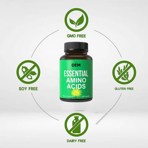PRAIVITE LABEL BCAA à base de plantes pour adultes, capsules d'acides aminés à chaîne ramifiée végétariennes pour l'énergie, en gélules végétales - Product Image 3