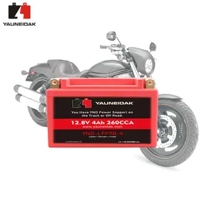 Nuovo prodotto batteria di avviamento per moto al litio ad alta potenza 12.8V 12v 4ah batteria di avviamento per moto