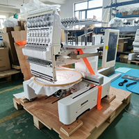 Machine à broder automatique à tête unique pour chapeaux et vêtements avec garantie d'un an, peu coûteuse, facile à utiliser, de haute qualité