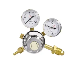 Fully Brass Brazilian Type Industrial Nitrogen N2 Welding/Cutting Pressure Regulator With CGA580 Or Customized Inlet Connection