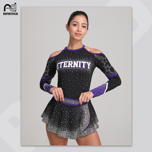 ชุดเชียร์ลีดเดอร์ดีไซน์ใหม่ขายส่ง แบบกำหนดเอง แขนยาว สไตล์แฟชั่น OEM ชุดเชียร์พร้อมโลโก้ของคุณเอง ราคาถูก - Product Image 3