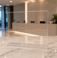 Support de cadre photo en acrylique transparent double face pour table, idéal pour numéros de table de mariage, cadeaux d'anniversaire et fêtes