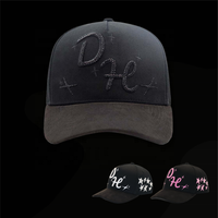 Gorra de Béisbol Deportiva de 5 Paneles de Gamuza con Pedrería de Alta Calidad, Estilo Urbano, Logotipo Bordado en 3D, Forro de Satén, Gorras Personalizadas OEM