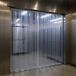 Clear <b>Pvc</b> <b>Strip</b> <b>Curtain</b> 84 In H X 72 In W 12 Pcs Freezer Cooler Door Waterproof Smooth Extrusion Grade - Product Image 2