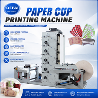 Machine d'impression flexographique UV automatique haute vitesse de 320 mm de largeur, 2, 4 ou 6 couleurs, pour étiquettes et papier