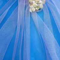 Tissu en maille de nylon blanc 16 g/m² respirant et léger de 1 mm, 100 % nylon, pour robes de soirée et robes à paillettes, tissu tulle, tissu dentelle