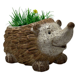 Оригинальный дизайн: кашпо в виде ежика ручной работы из экологически чистой полимерной смолы для декора дома, сада, улицы и балкона - Product Image 1