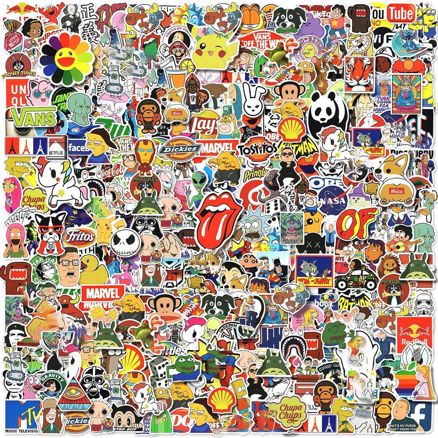 Pegatinas 50 Piezas Patrones Calientes,Impermeable Vinilo Aesthetic Stickers,para Portátiles Automóviles Motocicletas Monopatines Botella Agua Móvil,Adecuado Para Niños Y Adolescentes Pegatinas