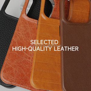 Etui de téléphone en <span class=keywords><strong>cuir</strong></span> véritable Etui en <span class=keywords><strong>cuir</strong></span> pour téléphone portable Couvre Celulares avec anneau magnétique - Product Image 2