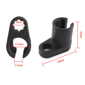 <b>Universal</b> 22mm Slotted <b>Socket</b> 1/2" Drive Black Coated Specialty Fastener Wrench for Hard-to-Reach Automotive Fasteners - Product Image 3