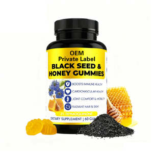 บรรจุภัณฑ์และสูตรดั้งเดิม 100% ผลิตภัณฑ์กัมมี่น้ำผึ้งและเมล็ดดำสกัดเย็น บำรุงภูมิคุ้มกัน ออร์แกนิคจากเมล็ดดำและบีทรูท - Product Image 1