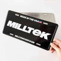 Plaque d'immatriculation personnalisée en métal gaufré, plaque de numéro de voiture avant et arrière avec logo en relief