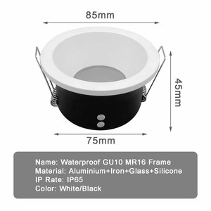Support de fixation étanche noir/blanc pour spots <span class=keywords><strong>GU10</strong></span> MR16 IP65/IP44 - Product Image 6