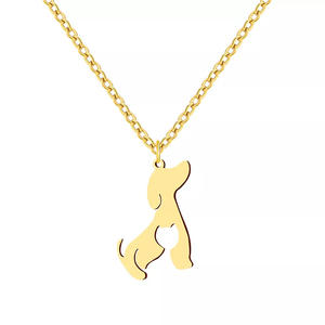 Perhiasan Fashion kalung hewan baja tahan karat, liontin anjing kalung liontin kucing berongga kustom - Product Image 2