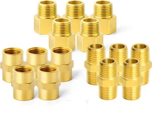 Brass Pipe Fitting Hex Nipple Brass Tone Hex Nipple