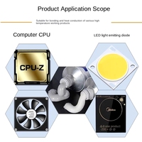 Colle silicone thermique conductrice Kafuter K-5204K à forte adhérence et dissipation thermique, idéale pour CPU et diodes électroluminescentes (LED)