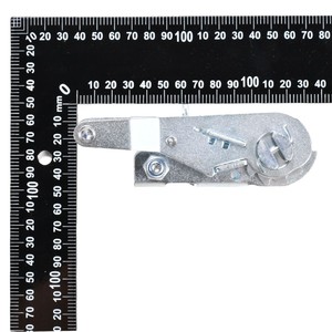 Boucle à cliquet à poignée large courte plaquée zinc blanc, résistance à la rupture de 27 mm, 3306 lb, 1500 kg, pour le contrôle de cargaison à usage moyen - Product Image 5