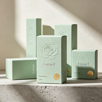 Boîte d'emballage en papier crème radiant personnalisée en gros, finition UV, production en 72h, boîte en carton blanc recyclable