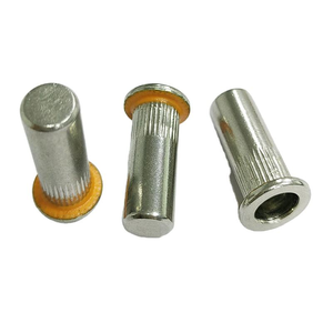 Tuerca remachable moleteada de alta calidad de acero inoxidable y zinc, M3 M4 M5 M6 M8 M10, tuerca remachable moleteada de cabeza plana con extremo cerrado y sellado - Product Image 1