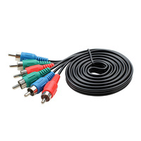 Câble AV 3RCA mâle-mâle 3 broches, câble vidéo composant, câble DVD pour connexion à la télévision.