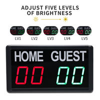 Papan Skor LED Ganxin, Papan Skor Digital Portabel Mini Elektronik untuk Bola Basket, Sepak Bola Meja, dan Cornhole Indoor
