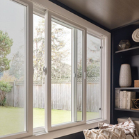 Ventana Corredera Automática de Aluminio Clearview para Cocina, Diseño de Rejilla, Ventanas Correderas de Vidrio y Aluminio para el Hogar