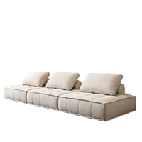 Vente directe usine – Canapé en tissu chenille Piémont, style vintage, modulaire, librement combinable, style décontracté, garni de mousse haute densité
