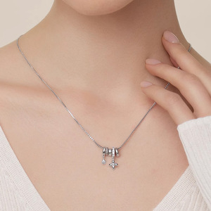 Luckystar Kalung Cincin Rantai Tembaga Uniseks Desain Niche Mewah Ringan Mode Kelas Atas Pesta Sporty - Product Image 3