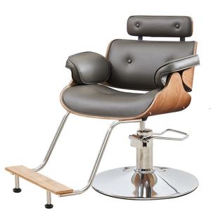 Nouvelle chaise de salon en bois, métal électro-plaqué, coupe de cheveux, coloration des cheveux, levage des cheveux, simple, en cuir, peut être placée à l'envers, chaise de barbier - Product Image 6
