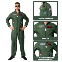 Combinaison de pilote de vol BAIGE Costume de Cosplay d'halloween pour hommes adultes