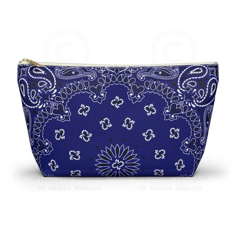 Royal Blue Base With White Paisley