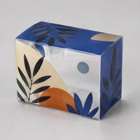 Boîte d'emballage personnalisée portable en PET/PP/PVC holographique géométrique, impression numérique/sérigraphie irisée, logo personnalisé Zhenpin PR016