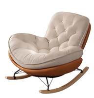 Chaise longue inclinable en acier moderne avec revêtement en cuir, mobilier de salon écologique pour usage hôtelier