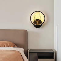 Appliques murales modernes en fer pour intérieur, applique murale carrée tête de cerf pour couloir, salon, chambre, LED Ra80 CRI, garantie 2 ans, intensité variable
