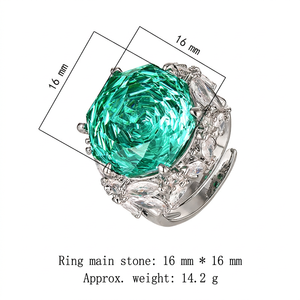 Fashion Jewelry Eco-friendly Copper 16mm Multicolor Cubic Zirconia <b>Dainty</b> Colorful Zircon Band <b>Ring</b> for Vibrant Daily Style - Product Image 6