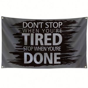 Don't Stop When You're Tired <b>Flag</b> 3x5 ft for Room College Dorm Bedroom Living Room Wall Tapestry Decor - Product Image 1