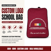 Sac à dos scolaire personnalisé pas cher pour enfants, avec logo, code Côte d'Ivoire Ministère de l'Éducation Nationale, pour sacs à dos de l'administration et des étudiants
