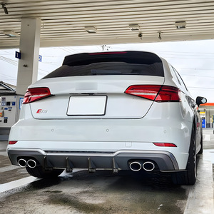 Audi S3 8V Hatchback Rear Diffuser Blade Style Glossy Black 2017 2020 Retrofit Upgrade Part - Product Image 3