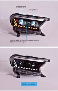 ไฟหน้า LED ปี 2016 พร้อมไฟ DRL โปรเจคเตอร์เลนส์แบบไดนามิก สัญญาณไฟเลี้ยวแบบไดนามิก สภาพใหม่ หลอดไฟหน้า 12V LED สำหรับไฟหน้า LED ปี 2016 - Product Image 4