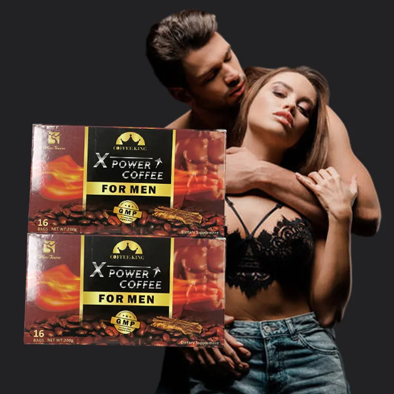 Vitality мгновенный черный Maca Man X Power Coffee Private Label энергетический травяной здоровый мужской мешок для сухой упаковки класса 12,5 г * 16 пакетов