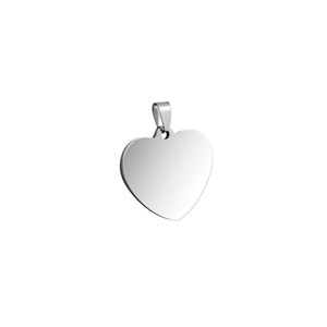 Colgante de Corazón de Acero Inoxidable, Tamaño de Perla 14x15mm, Tipo de Fornituras para Joyería - Product Image 1