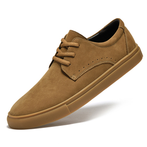 Zapatos de cuero para hombre, estilo casual, versátiles, de punta ancha, de corte bajo, modernos, para trabajo - Product Image 6