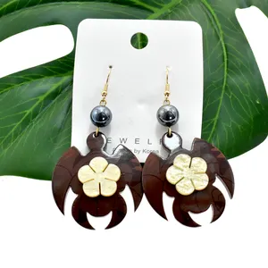 Hawaiian Earring Types Wholesale Acrylic Acetate Tribal Earrings For Women Girls