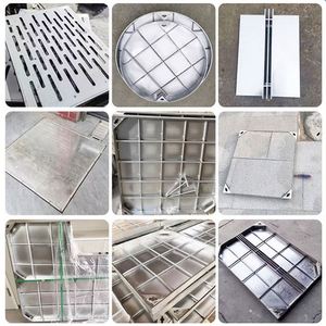 맞춤형 스테인레스 스틸 정화조 맨홀 커버 60x60 연성 철 맨홀 커버 야외용 매입 맨홀 커버 - Product Image 6