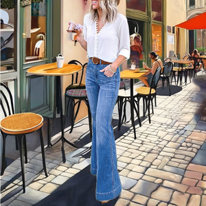 Jeans de Mujer 2025, Cintura Alta, Corte Recto, Estampado Animal, Vintage, Ecológicos, Microelásticos, Resistentes al Viento, Transpirables, Estilo Urbano - Product Image 2