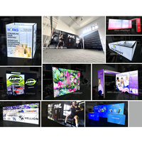 Grand écran LED mural d'exposition de 6 m (20 pieds) sans cadre en tube d'aluminium SEG pour salon professionnel