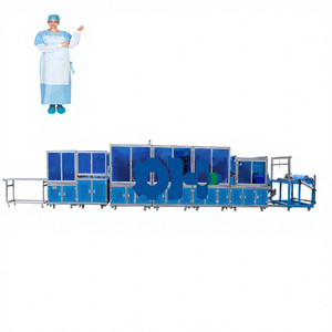 Machine de fabrication de blouse chirurgicale non tissée ultrasonique jetable entièrement automatique vêtements de médecin hospitalier combinaison de protection - Product Image 1